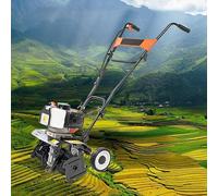 Motoculteur à essence sans fil, 1,3 kW avec 4 lames, largeur de travail de 36 cm, profondeur de labour de 10 cm, scarificateur de pelouse pour ameublissement du sol