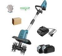 Motoculteur, cultivateur 550 W avec Quatre Lames en Acier au manganèse, ameublissement Efficace du Sol Pendant Longtemps, léger et Multifonctionnel, rotoculteur pour Petits Jardins