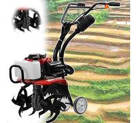 Motoculteur de jardin à essence 4 temps 55 cc avec 4 lames, autopropulsé, vitesse de rotation de 10 500 tr/min pour un jardinage efficace