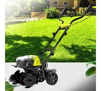Motoculteur de jardin sans fil rechargeable avec 4 dents en acier, cultivateur de sol sans fil pour creuser et cultiver efficacement dans la pelouse et le jardin