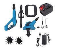 Motoculteur électrique, motoculteur de Jardin 360 TR/Min, motoculteur sans Fil Haute Puissance de 6,7 Pouces de Profondeur à 2 Roues avec Roues réglables pour la Culture du Sol de