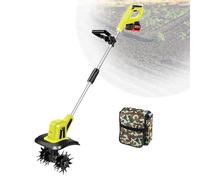 Motoculteur éLectrique, Motoculteur Rotatif Pour Jardin, Avec 4 Lames En Acier, éQuipé D'Une Batterie Au Lithium Pour Creuser, DéSherber Et Ameublir Le Sol,BackpackBattery