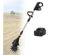 Motoculteur éLectrique, Profondeur De Travail De 25 Cm Et Largeur De Travail De 20 Cm, Vitesse De Rotation éLevéE De 270 Tr/Min, Avec Batterie, Pour Ferme, Parc,Black-DualBlades-1battery
