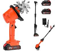 Motoculteur éLectrique sans Fil 21v,Motoculteur Manuel Et Rotavator, Motoculteur sans Fil,Largeur De Travail 10cm, Profondeur De Travail 10cm,pour Le Jardin,Le Champ De LéGumes,La Serre,L'Orangerie(2