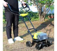 Motoculteur électrique sans fil 40 V avec batterie 4,0 Ah et chargeur, 180 tr/min pour casser le sol, tendre et composter en douceur