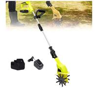 Motoculteur électrique sans fil avec batteries rechargeables et chargeur, largeur de travail, profondeur de labour, léger, idéal pour le jardin, la pelouse et l'ameublissement du sol