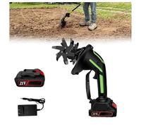 Motoculteur électrique sans fil de 10,2 cm de profondeur/largeur, modes portable et d'extension 2 en 1, léger, pour jardin, parterres de fleurs, désherbage, tranchées, plates-bandes surélevées et
