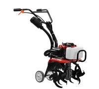 Motoculteur manuel 55 cc Moteur à essence 4 temps avec 4 lames haute efficacité pour labourer, labourer, sillonner, désherber dans les jardins et les fermes
