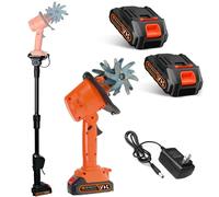 Motoculteur sans fil 21 V, rotavateur de jardin électrique avec 4 rangées de dents, 235 tr/min, chargeur de batteries 2 x 1,5 Ah, largeur de travail de 10,2 cm pour ferme, cour, pelouse