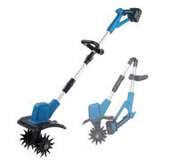 Motoculteur sans Fil, motobineuse électrique 775 W, 330 TR/Min, sans balais, avec poignée Amovible et 2 Batteries, Largeur 200 mm, Profondeur 160 mm, for Jardin et Cour