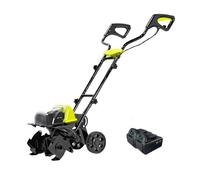 Motoculteur sans Fil, motoculteur de Jardin avec Roue à Double Assistance, motoculteur électrique avec Double Interrupteur Marche/arrêt de sécurité pour verger et Potager