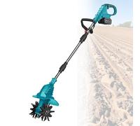 Motoculteur Sans Fil, Motoculteur éLectrique 270 Tr/Min Pour Labourer, DéSherber, Retourner Le Sol, Planter En Hauteur, DéSherber Et Cultiver Le Sol.,Blue-FourBlades-1battery