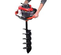 Motoculteur Thermique, Tarière Thermique 4 Temps, 999cc 8.5 CV, Design Portable, Performance Élevée, pour Perçage et Creusage, Plantation, Installation de Poteaux et Travaux de Jardinage 6cm