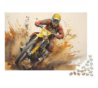 Motocycle Puzzle De 1000 Pièces Casse-tête Durable pour Adultes | Matériaux Écologiques De Première Qualité |Cadeau pour Adultes|Motos de Terre Motocross 1000pcs (75x50cm)