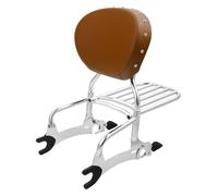 motocycles Porte-Bagages arrière pour Indian Chieftain Springfield Dark Horse pour Challenger Roadmaster Chief Vintage Motorcycle Sissy Bar Porte-Bagages Dossier(Chrome Desert Tan)