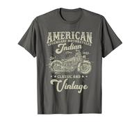Motocyclette américaine Classique et Vintage Indian née en 1982 T-Shirt, Homme, Asphalte, L