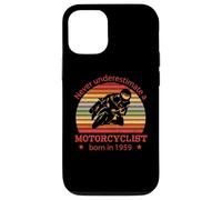 Motocyclette Anniversaire né 1959 Cyclomoteur Motocycliste Coque pour iPhone 12/12 Pro