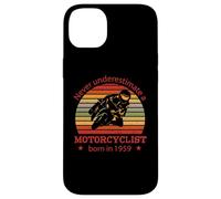 Motocyclette Anniversaire né 1959 Cyclomoteur Motocycliste Coque pour iPhone 14 Plus