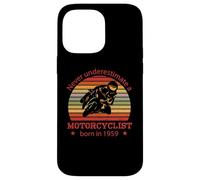 Motocyclette Anniversaire né 1959 Cyclomoteur Motocycliste Coque pour iPhone 14 Pro Max
