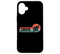 Motocyclette Anniversaire né 1959 Cyclomoteur Motocycliste Coque pour iPhone 16 Plus