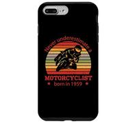 Motocyclette Anniversaire né 1959 Cyclomoteur Motocycliste Coque pour iPhone 7 Plus/8 Plus