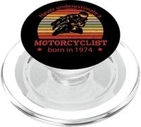 Motocyclette Anniversaire né 1974 Cyclomoteur Motocycliste PopSockets PopGrip pour MagSafe