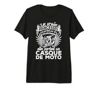 Motocyclette Les Vraies Princesses Portent Un Casque De Moto T-Shirt Haut de Gamme
