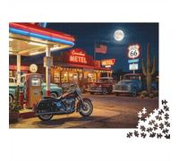 Motocyclette Station-Service Lune Puzzle, 1000 Pièces Jeu Intérieur Adulte