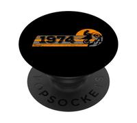 Motocycliste Anniversaire né en 1974 Motorbike Motocross PopSockets PopGrip Adhésif