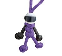 Motocycliste figurine chaîne suspendue parapluie corde tissage porte-clés personnalité créative moto casque clé accessoires Organisateur Cadeaux Porte-clés