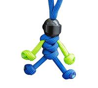 Motocycliste figurine chaîne suspendue parapluie corde tissage porte-clés personnalité créative moto casque clé accessoires Organisateur Cadeaux Porte-clés