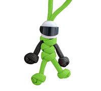 Motocycliste figurine chaîne suspendue parapluie corde tissage porte-clés personnalité créative moto casque clé accessoires Organisateur Cadeaux Porte-clés