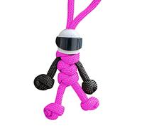 Motocycliste figurine chaîne suspendue parapluie corde tissage porte-clés personnalité créative moto casque clé accessoires Organisateur Cadeaux Porte-clés