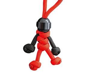 Motocycliste figurine chaîne suspendue parapluie corde tissage porte-clés personnalité créative moto casque ccessoires Clip Pour Pour Clés