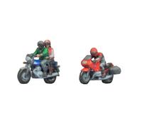 NOCH Figurines Z motocyclistes avec Technique de maître 3D réaliste, idéales pour Votre Voie Z modèle Paysage