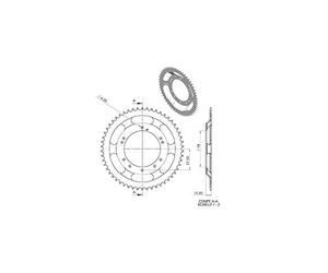 Motodak Couronne Cyclo Adapt. 103 grimeca/Bernardi 54dts (d98) 10 Trous