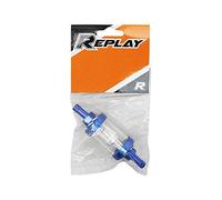 Motodak Filtre a Essence Replay cylindrique alu Ø 6mm Transparent-Bleu (Vendu a l'unite)