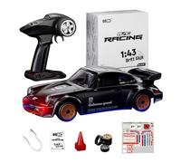 Motörform 911 Series RC Drift Car Mini modèle à l'échelle 1:43 avec construction en alliage - Fonction d'ouverture de porte, calibrage automatique gyroscopique, éclairage LED, pour amateurs et