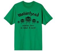 Motörhead 50th Another Beer Homme T-Shirt Manches Courtes Vert XL 100% Coton Regular/Coupe Standard