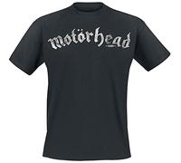 Motörhead Logo Homme T-Shirt Manches Courtes Noir XL 100% Coton Regular/Coupe Standard