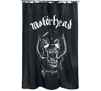 Motörhead Shower Curtain Rideau de Douche avec Anneaux en Polyester Noir 180 x 200 x 0,1 cm