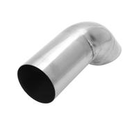 Motoforti Coude D'Echappement Incliné T304 Acier Inoxydable Surface Polie Tube Cintré Longueur Totale 9.1" Pour Tuyaux D'Echappement OD 2" Entrée 3"