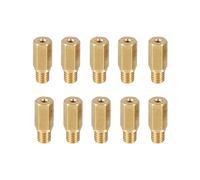 Motoforti Gicleurs Principaux Doré, Lot De 10 Pièces, Pour Moto, En Métal | Taille 178-200, Compatible Moto VTT Motocross, Amélioration Carburant & Puissance, Filetage M5x0.8, Mesurer Avant Achat