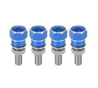 Motoforti Lot de 4 boulons universels M6 x 1,0 for plaque d'immatriculation de moto, vis CNC en alliage d'aluminium rouge(Blue)