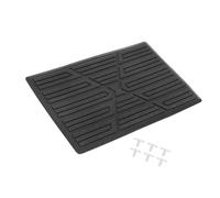 Motoforti Plaque de tapis de sol universelle pour voiture, plaque d'éraflure, repose-pieds, repose-pédale, caoutchouc, noir, 1 pièce