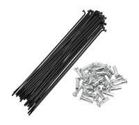 Motoforti Rayons De Vélo Universels pour Roue De Vélo 14G 155Mm en Acier Au Carbone Noir 1 Ensemble