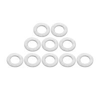 Motoforti Rondelle Plate Universelle, 17Mm Id 28Mm Od 2Mm D'Épaisseur, Durable, En Acier Inoxydable, Ton Argent, 10 Pièces