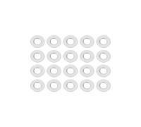 Motoforti Rondelle Plate Universelle, 2,5 Mm De Diamètre Intérieur, 5 Mm De Diamètre Extérieur, 0,5 Mm D'Épaisseur, Durable, En Acier Inoxydable, Ton Argent, 20 Pièces