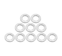 Motoforti Rondelle Plate Universelle, 28Mm De Diamètre Intérieur, 50Mm De Diamètre Extérieur, 4Mm D'Épaisseur, Durable, En Acier Inoxydable, Ton Argent, 10 Pièces