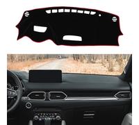 Motoforti Tapis De Tableau De Bord Antidérapant pour Mazda Cx-3 2016-2022, en Polyester, Noir Rouge